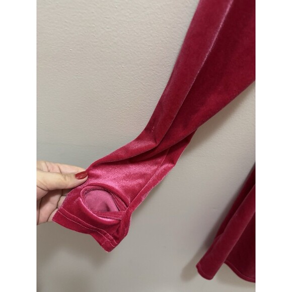 Club Exx Dolls Kill Magenta Rave Bunny Velvet Cut Out Dress Size Large - Picture 3 of 8